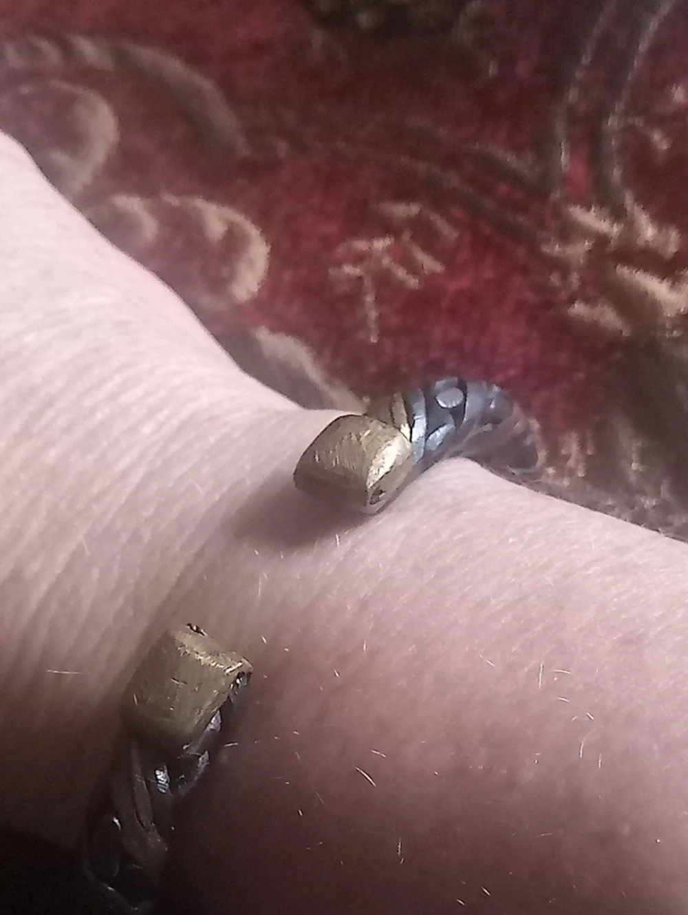 Handcrafted  Copper, Brass And Dark Iron Braided Cuff Bracelet -Mens Jewelry
